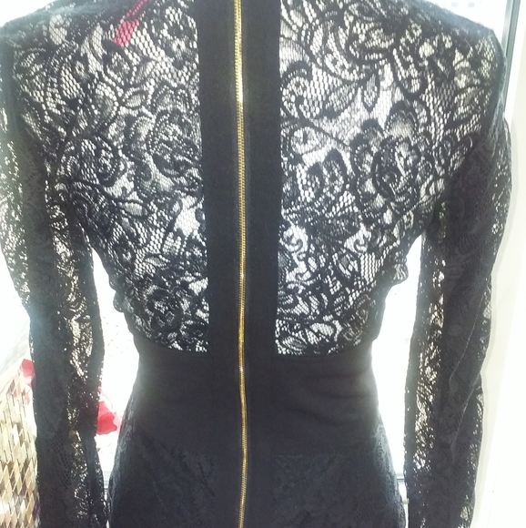 Xtaren Black lace studded looped dress - Picture 5 of 6